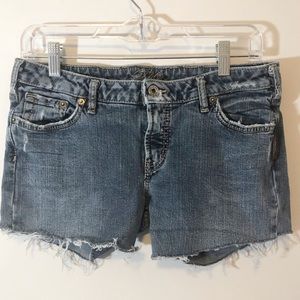 Silver Upcycled cutoffs Shorts Sz 31